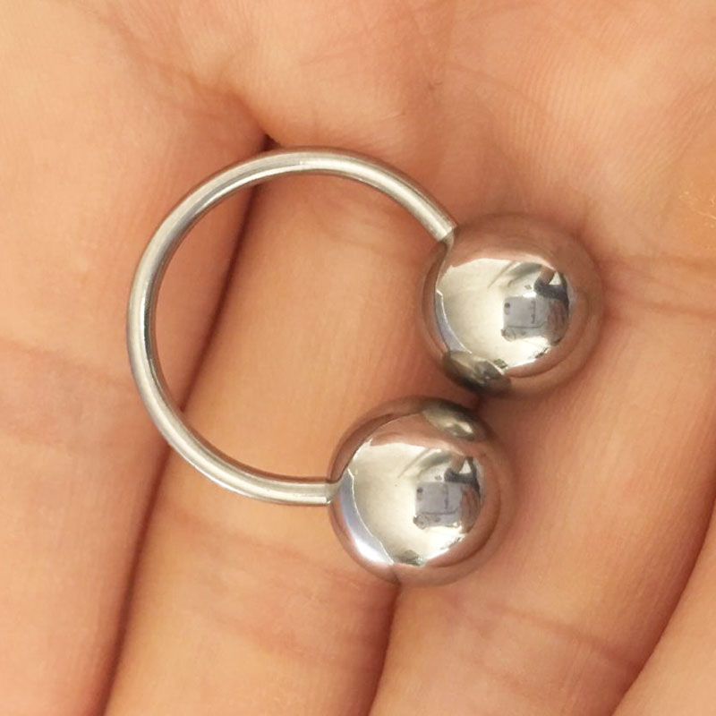 Eyebrow Curved Barbell - ビッグボールステンレス鋼バーベル馬蹄リング眉毛バナナ湾曲耳珠耳ピアス PA リング乳首バー唇ボディジュエリー