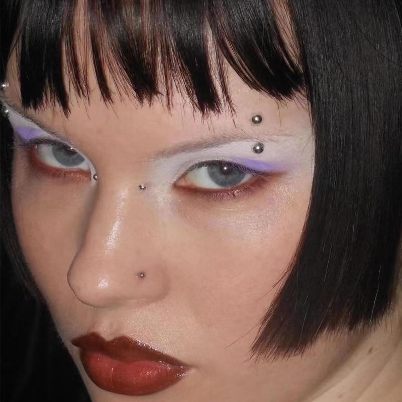 Body Jewelry Nose - 321 個非ピアスリップスタッドステッカー自己粘着防水再利用可能な偽リップネイル眉毛鼻リングボディへそジュエリー