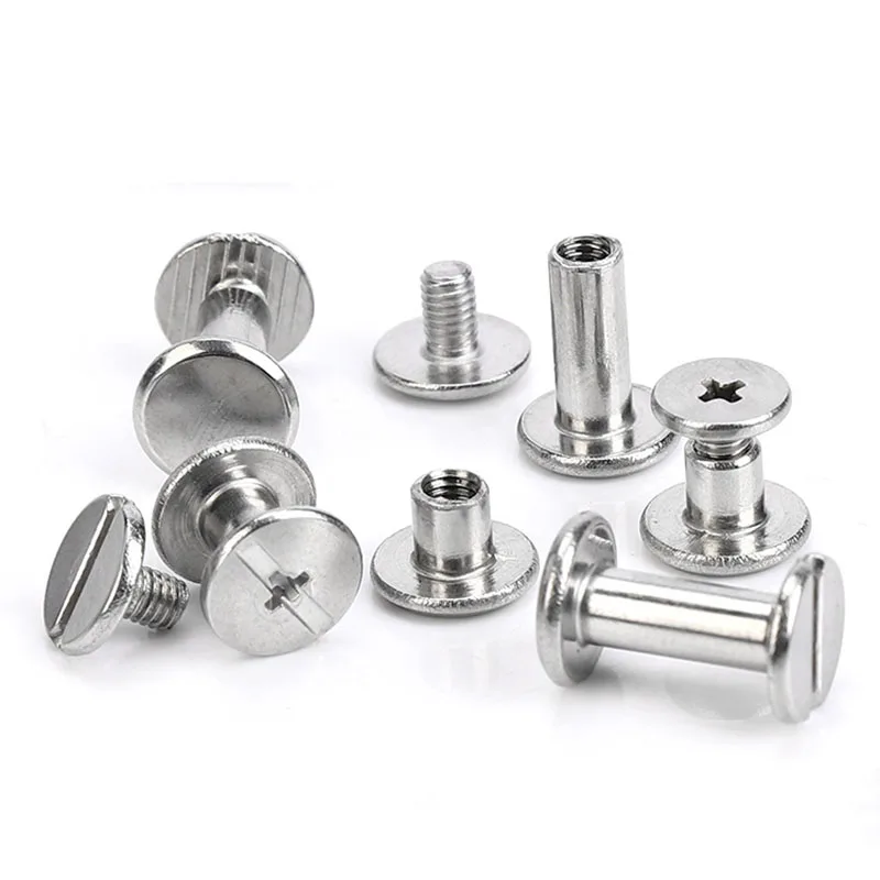 Body Jewelry Chicago - 10個入り ステンレス製 バインディングシカゴスクリュー スタッド リベット スロット付き