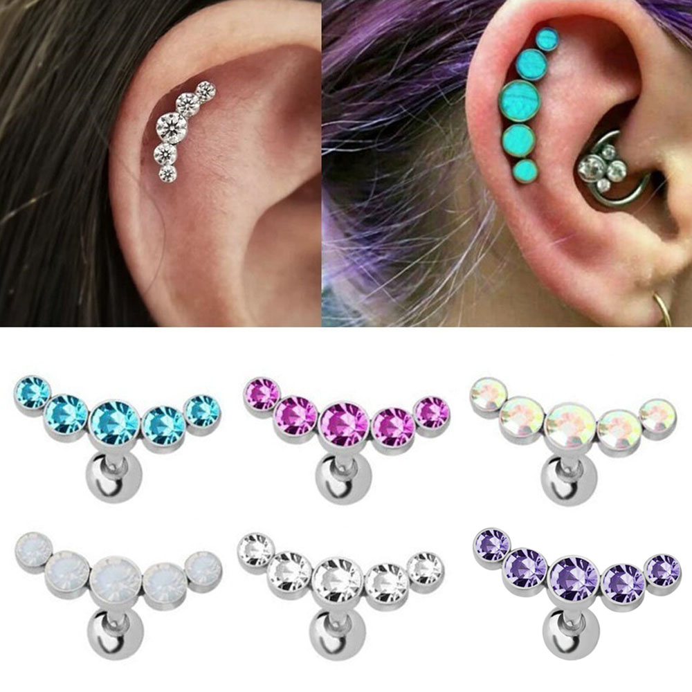 Body Jewelry And Earrings - 1個入り ファッション 16G ステンレス鋼 バー スタッドピアス