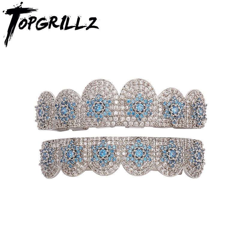 Body Jewelry Lot - TOPGRILLZ ホットセール ヒップホップ アイスアウト ティースグリルズ 上6本＆下6本セット