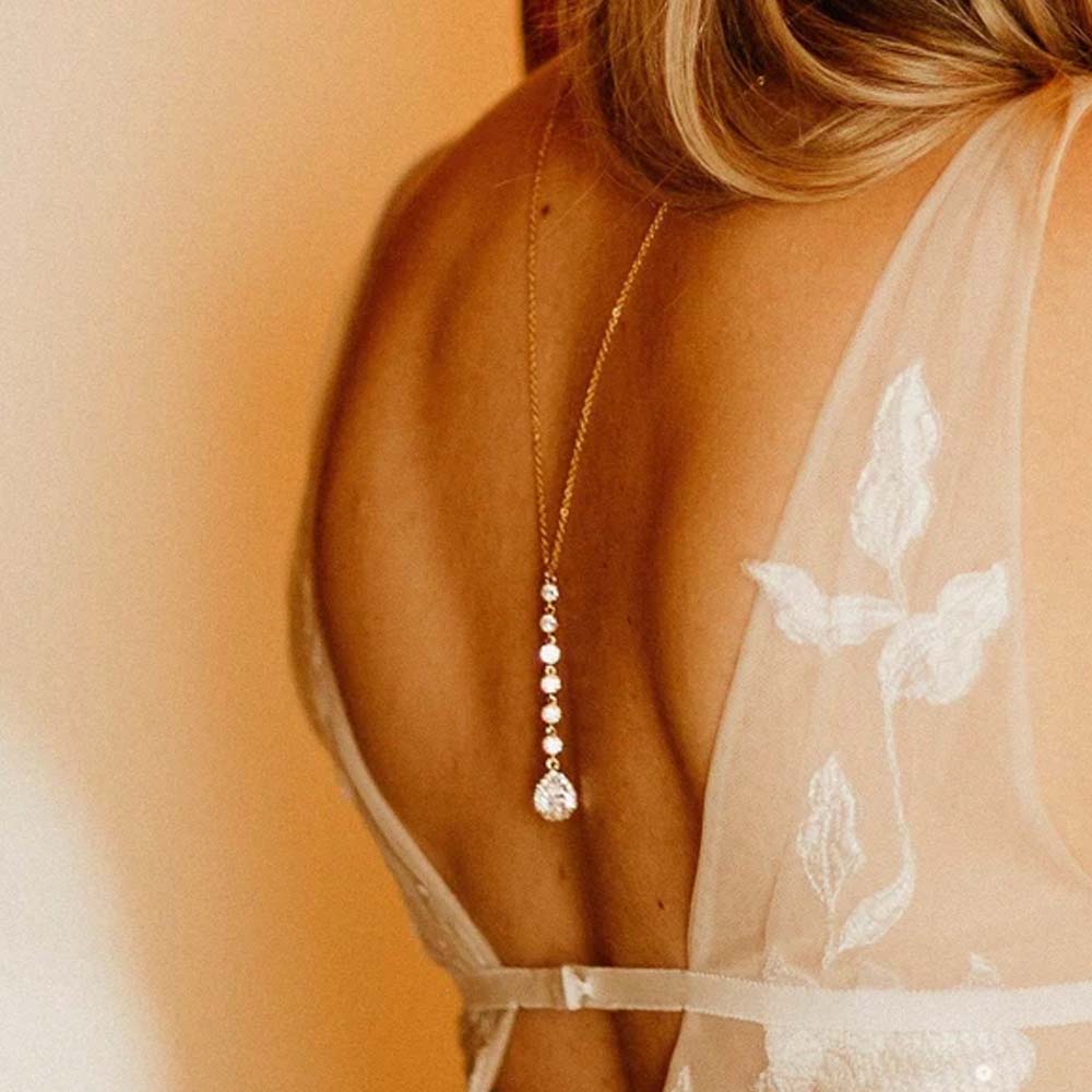 Stonefans-女性用チェーンネックレス,ブライダルジュ - Body Jewelry Hot のレビューと価格