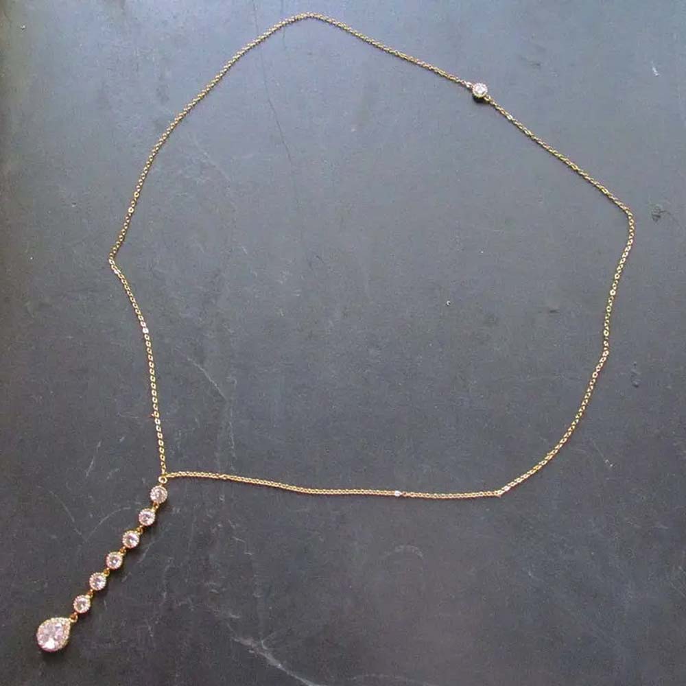 Stonefans-女性用チェーンネックレス,ブライダルジュ - Body Jewelry Hot のレビューと価格