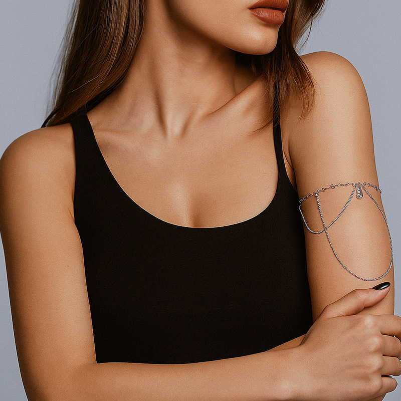 多層アームチェーン レディース ラインストーン ティアドロッ - Body Jewelry Ideas のレビューと価格