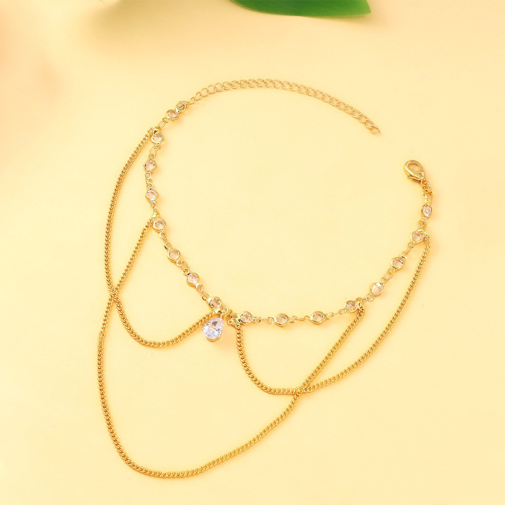 多層アームチェーン レディース ラインストーン ティアドロッ - Body Jewelry Ideas のレビューと価格