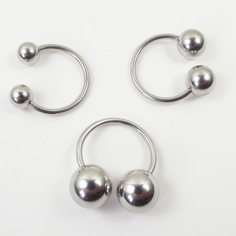 ビッグボールステンレス鋼バーベル馬蹄リング眉毛バナナ湾曲耳珠 - Eyebrow Curved Barbell のレビューと価格