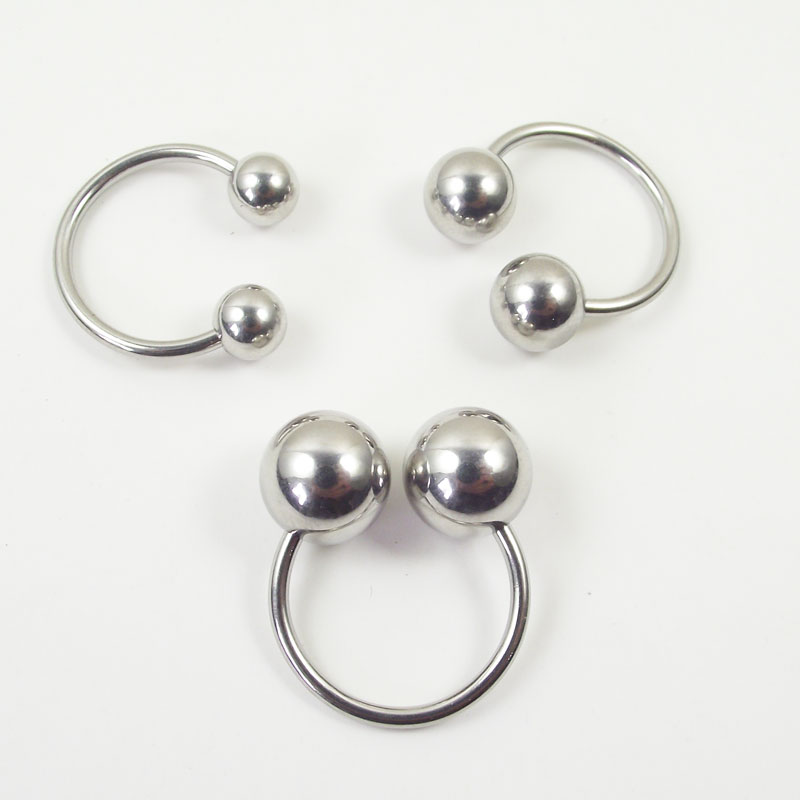 ビッグボールステンレス鋼バーベル馬蹄リング眉毛バナナ湾曲耳珠 - Eyebrow Curved Barbell のレビューと価格