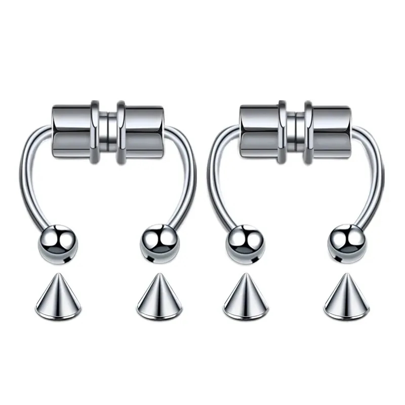 1/2/3 個の偽磁気鼻リング、フェイクピアス鼻リング、非ピ - Body Jewelry Nose のレビューと価格