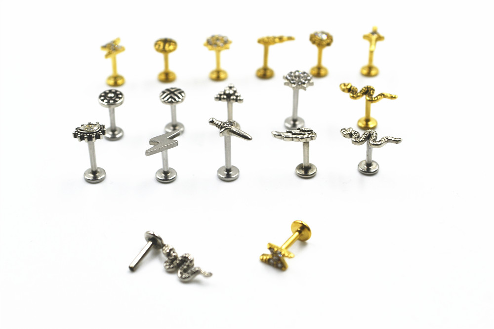 スチール製サージカルボディジュエリーピース/ロット,16x6 - Body Jewelry Hot のレビューと価格