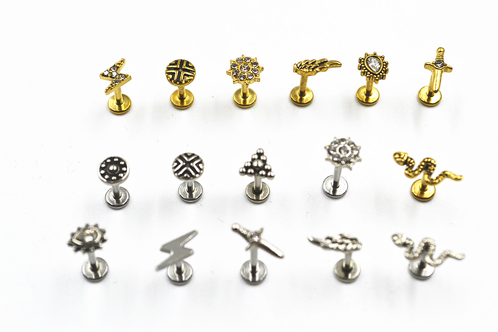 スチール製サージカルボディジュエリーピース/ロット,16x6 - Body Jewelry Hot のレビューと価格