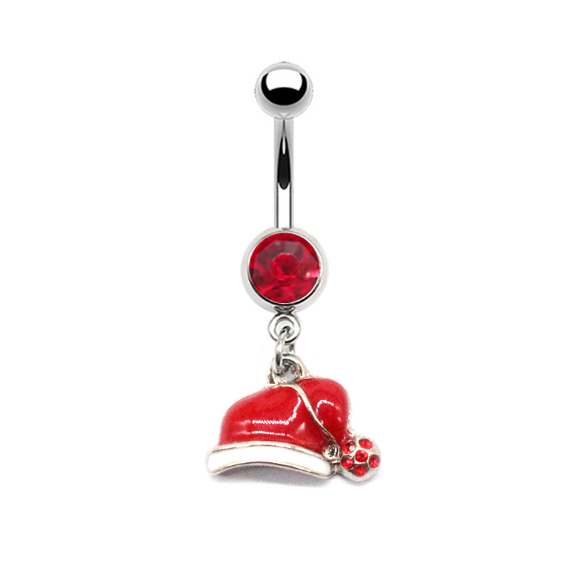 クリスマスシリーズへそピアス女性用スノーフレークサンタクロー - Body Jewelry Factory のレビューと価格