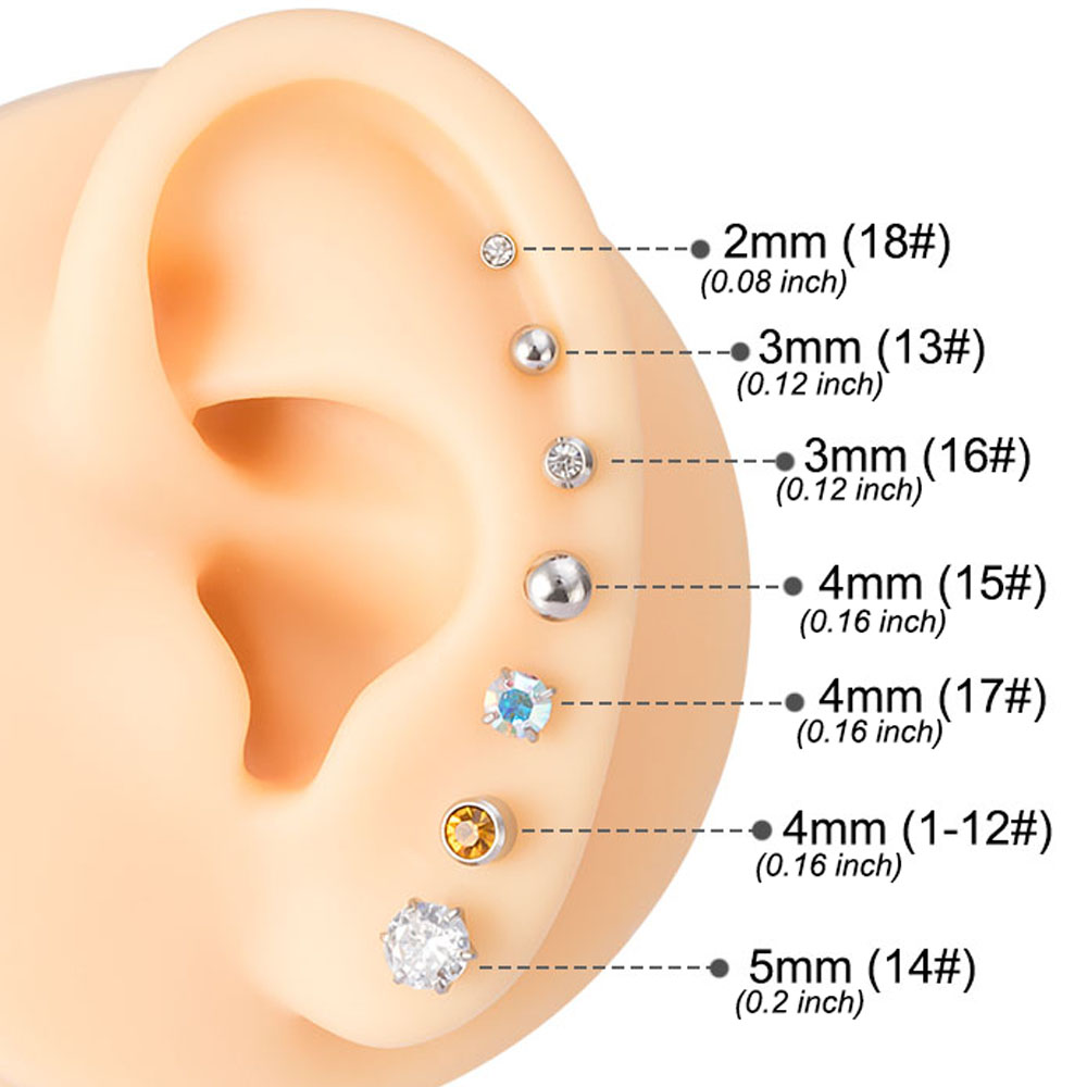 1個使い捨てグリーン耳ピアスツールマシン内蔵誕生石スタッドイ - Body Jewelry Factory のレビューと価格