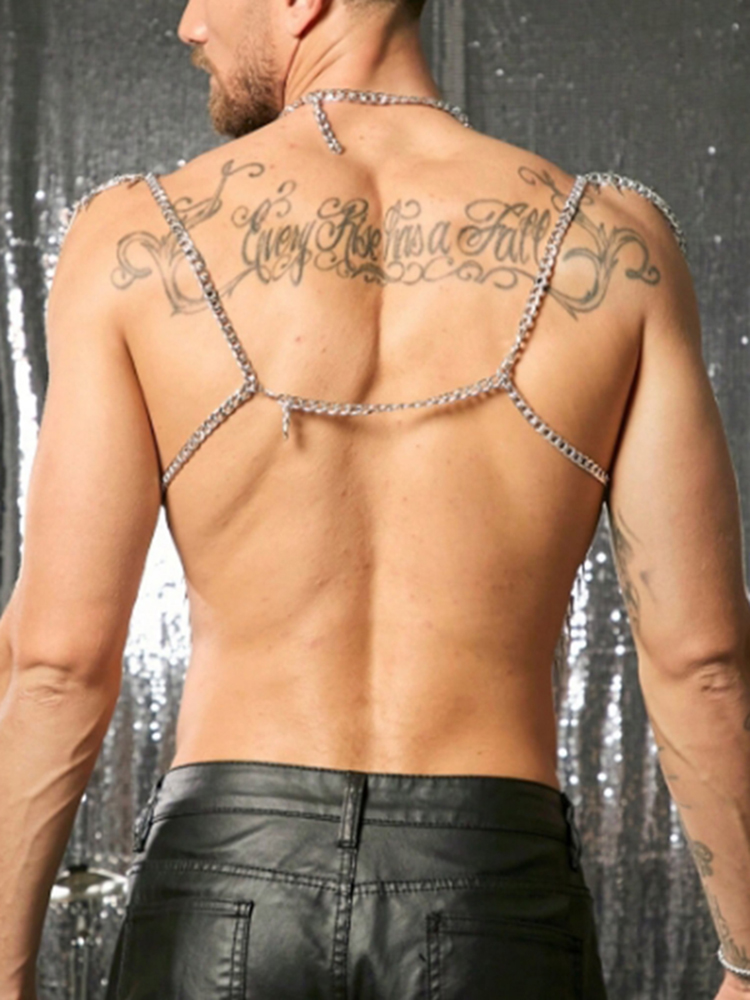 タッセルチェーンボディショルダーセクシーボディメタルチェーン - Body Jewelry Vest のレビューと価格