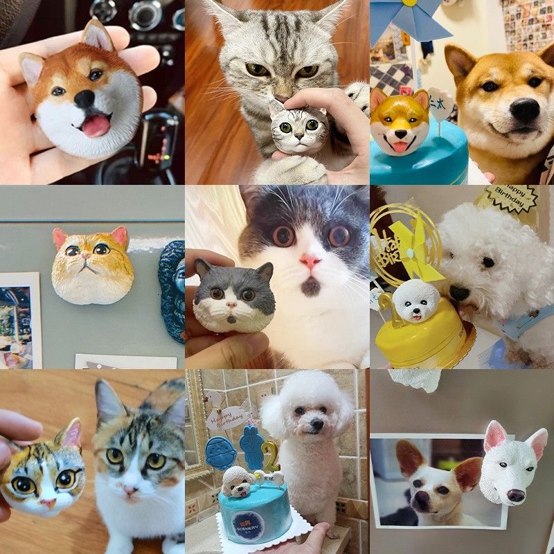 オーダーメイドの3Dペット写真ジュエリー、犬の頭部をモチーフ - Body Jewelry Ideas のレビューと価格