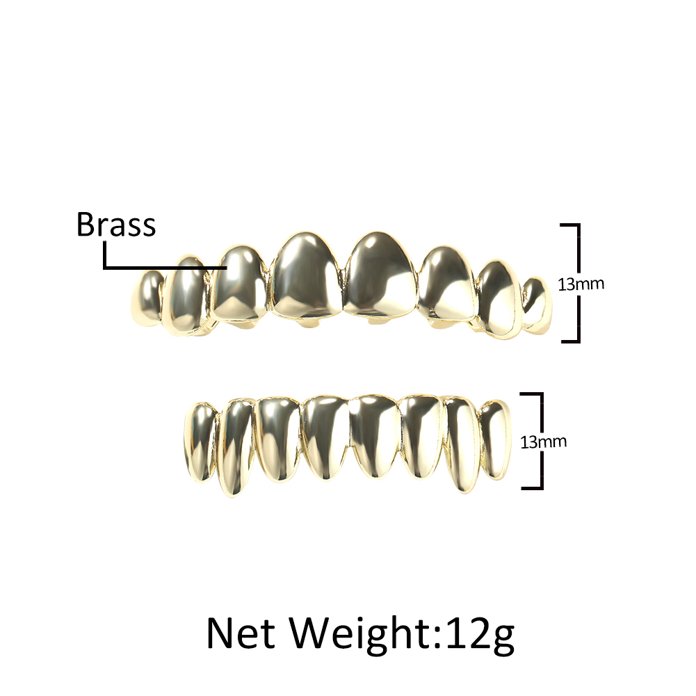 ブリンブリンキング-上下に磨かれたグリルのセット,8つの歯, - Body Jewelry Lot のレビューと価格