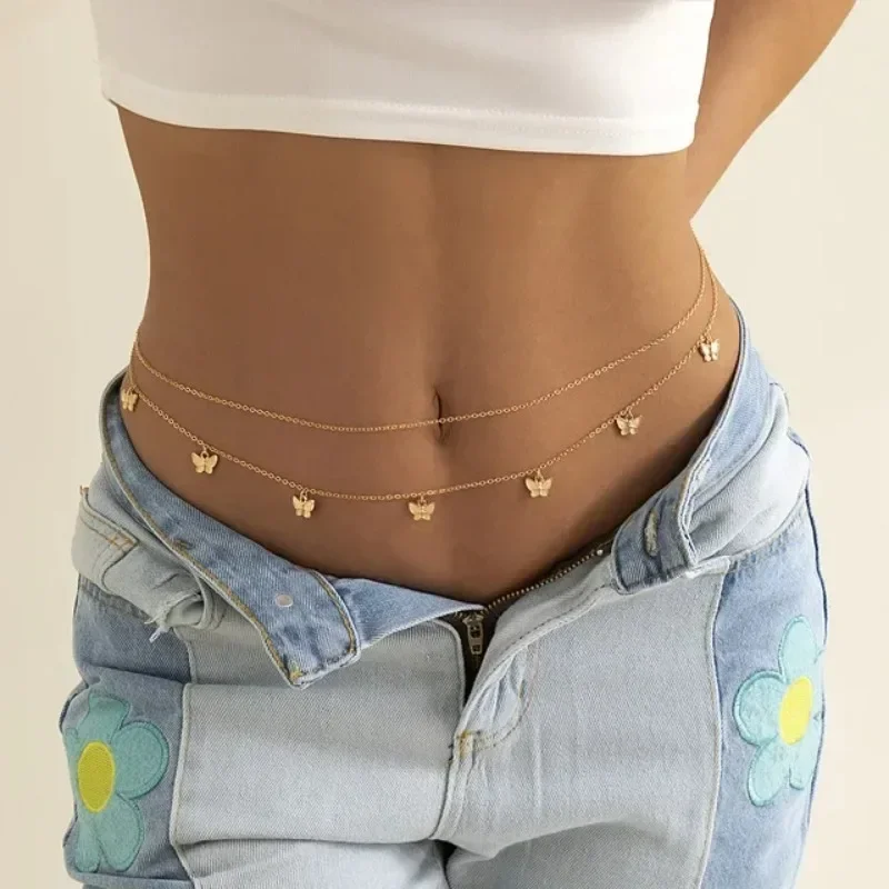 女性用バタフライチェーン,セクシーなベリーベルト,ボディジュ - Body Jewelry Online のレビューと価格