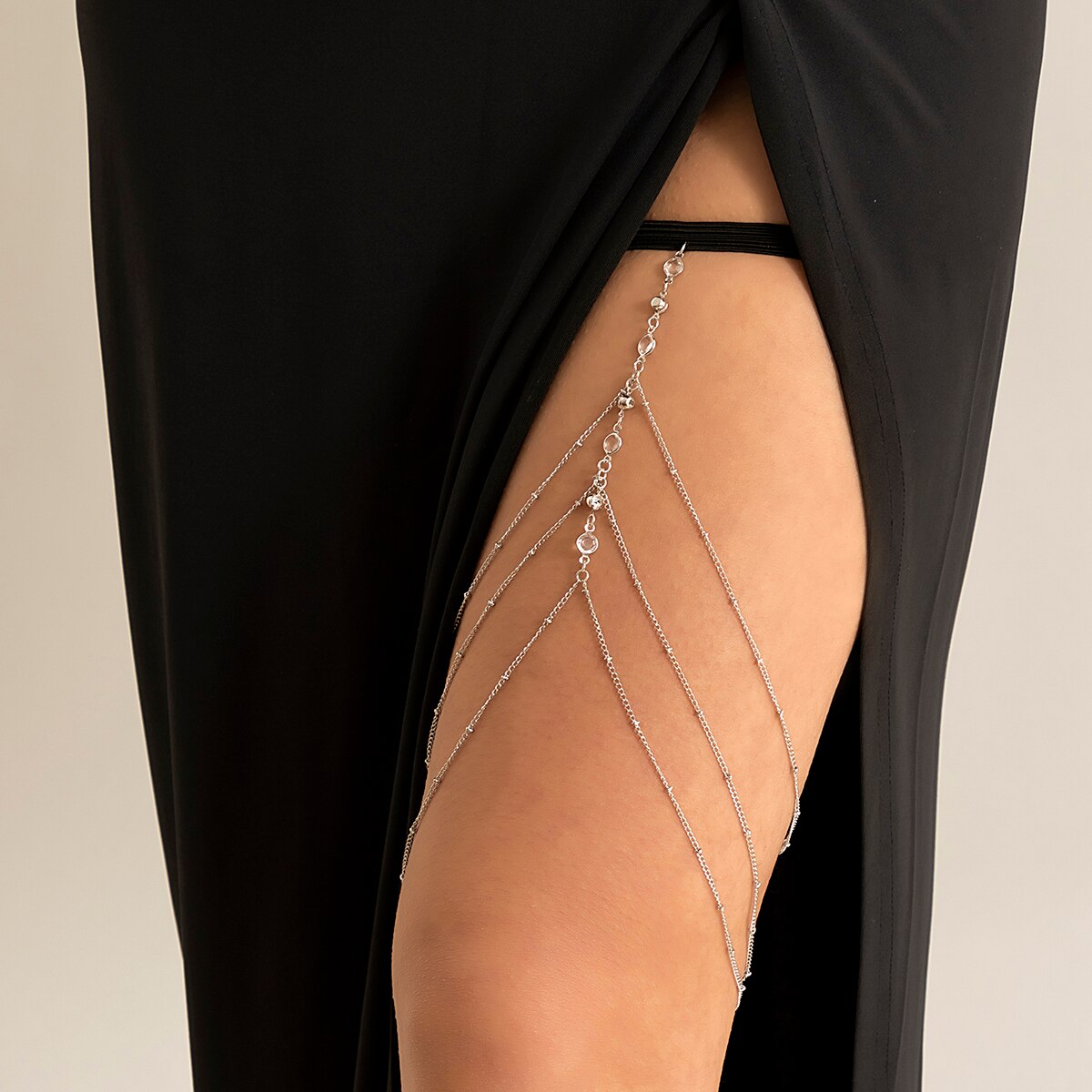 自由奔放に生きる弾性バンドクリスタル脚太ももチェーン女性の夏 - Body Jewelry Online のレビューと価格