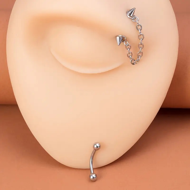 チェーンボール/2pcsのステンレス鋼曲がったバーベルのチチ - Eyebrow Curved Barbell のレビューと価格