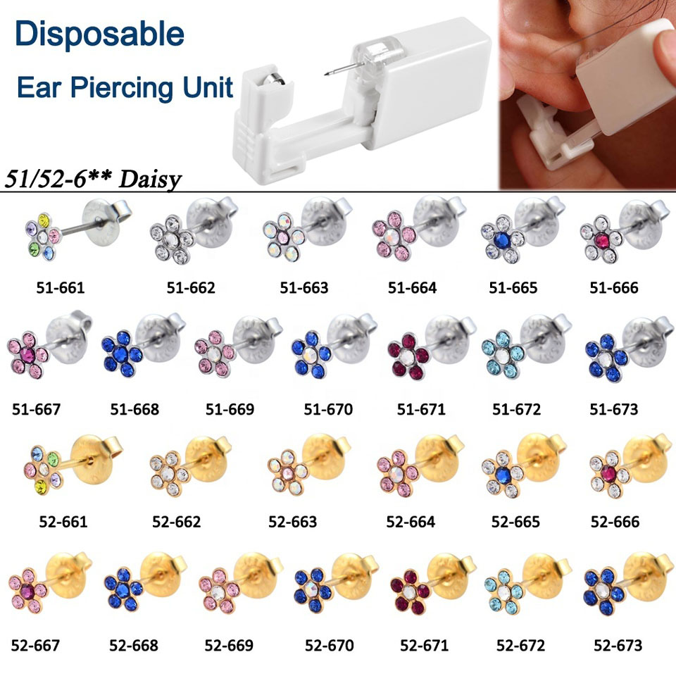 使い捨ての鼻と耳のピアスデバイス、滅菌ツールキット、痛みなし - Body Jewelry Factory のレビューと価格
