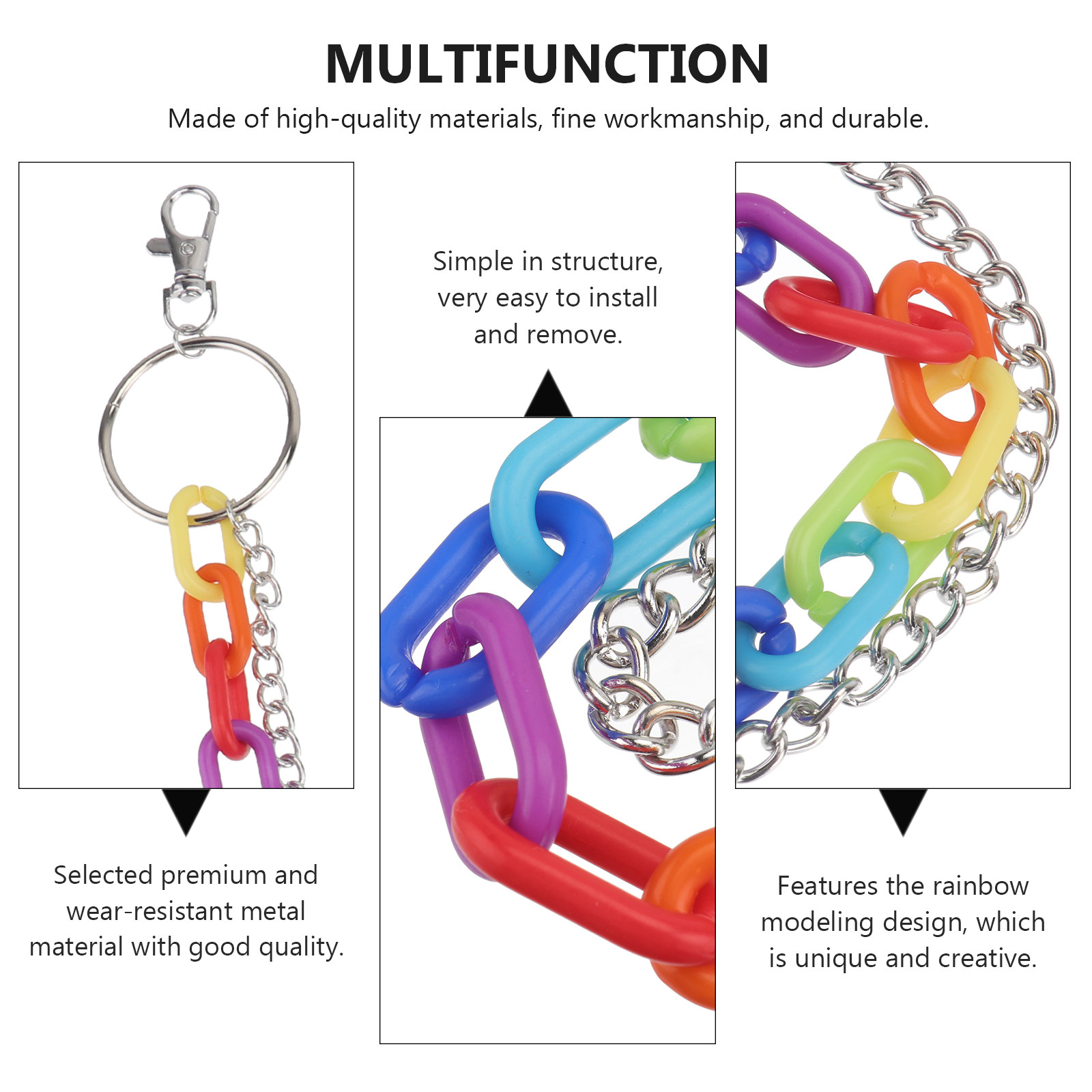 1個入り、虹色のウエストチェーン。高品質な金属製で、女性向け - Body Jewelry Ideas のレビューと価格