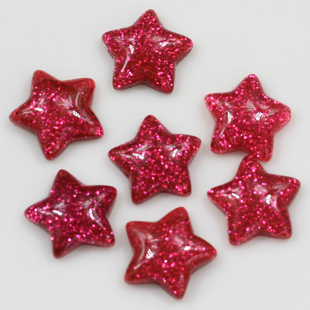 卸売15ミリメートルかわいいスターflatbacks樹脂光沢 - Star Flat Back のレビューと価格