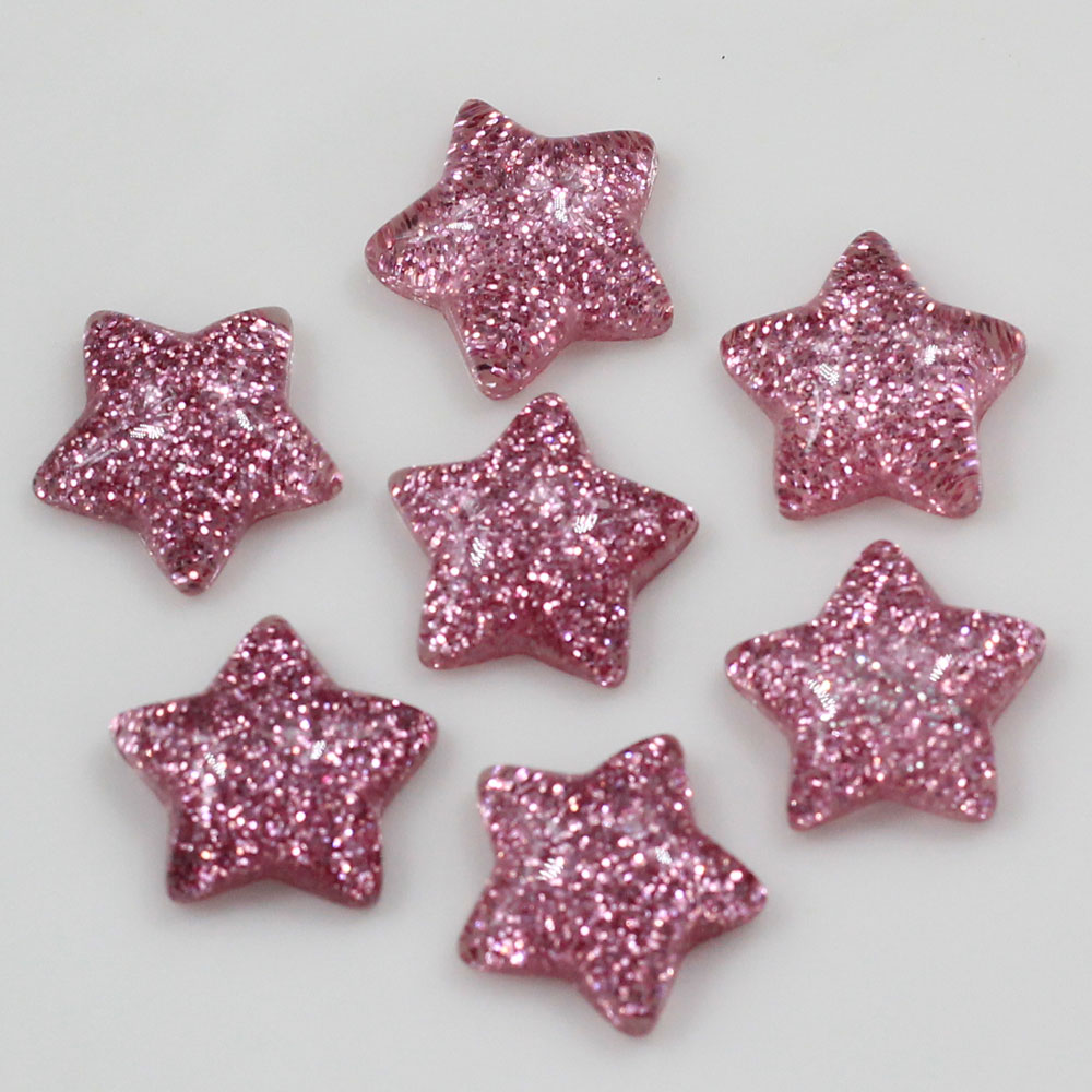 卸売15ミリメートルかわいいスターflatbacks樹脂光沢 - Star Flat Back のレビューと価格