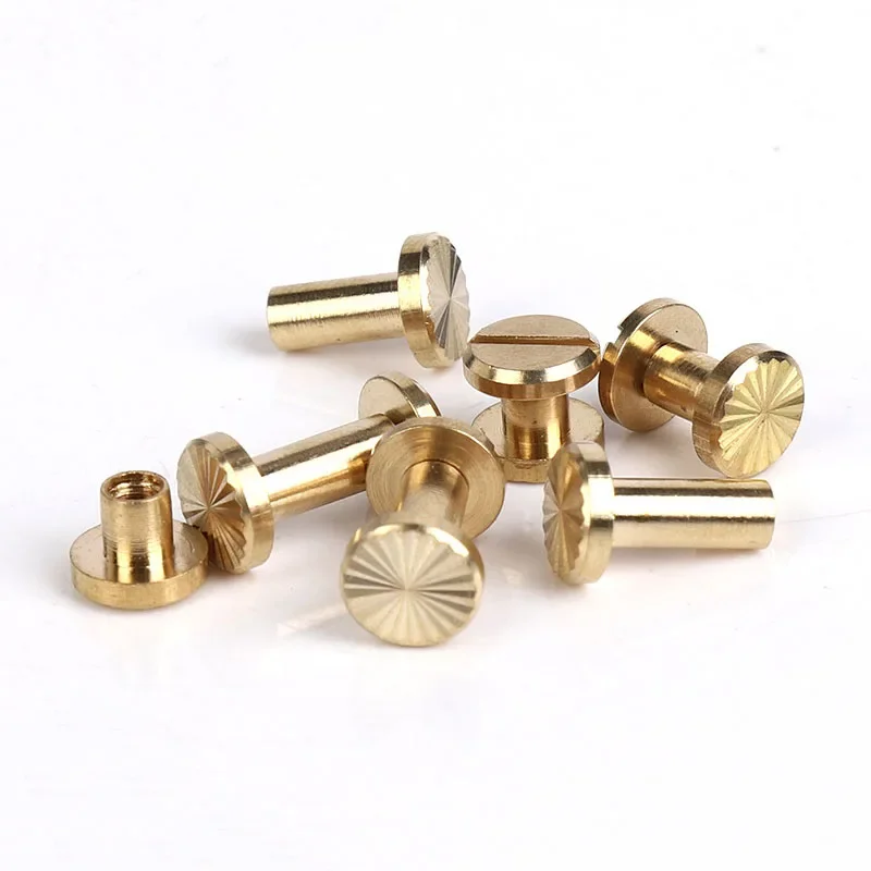10 個真鍮バインディングシカゴネジ釘ロングスタッドリベット - Body Jewelry Chicago のレビューと価格