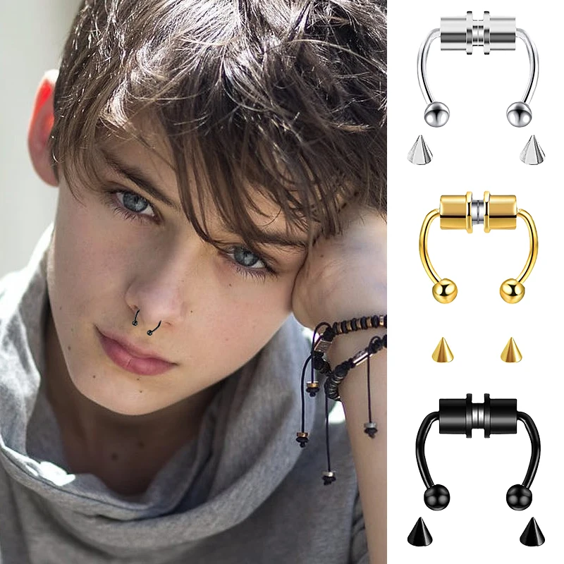 偽ピアス鼻リングフープセプタム非ピアスノーズクリップロック  - Body Jewelry Nose のレビューと価格