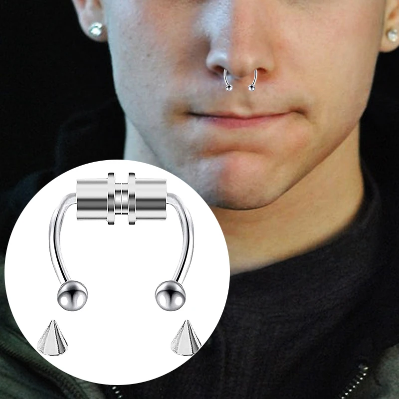 偽ピアス鼻リングフープセプタム非ピアスノーズクリップロック  - Body Jewelry Nose のレビューと価格