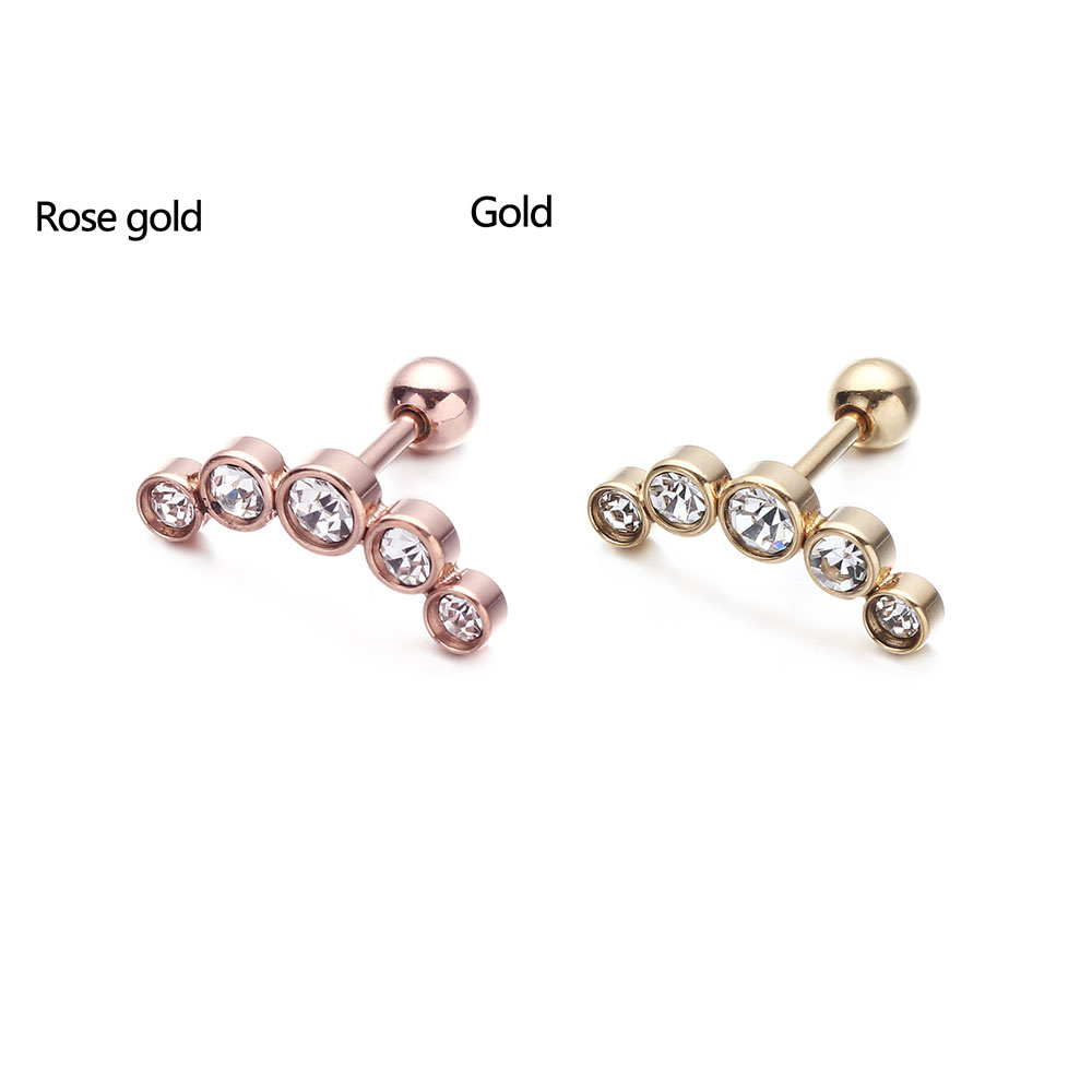 1個入り ファッション 16G ステンレス鋼 バー スタッド - Body Jewelry And Earrings のレビューと価格