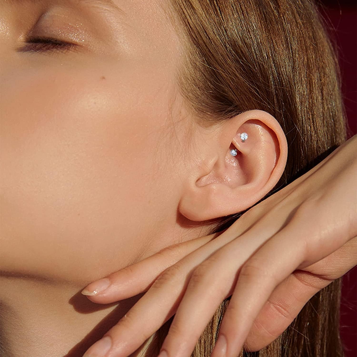 ボビスティ 1個 ステンレス製 カーブバーベルピアス ベリー - Eyebrow Curved Barbell のレビューと価格