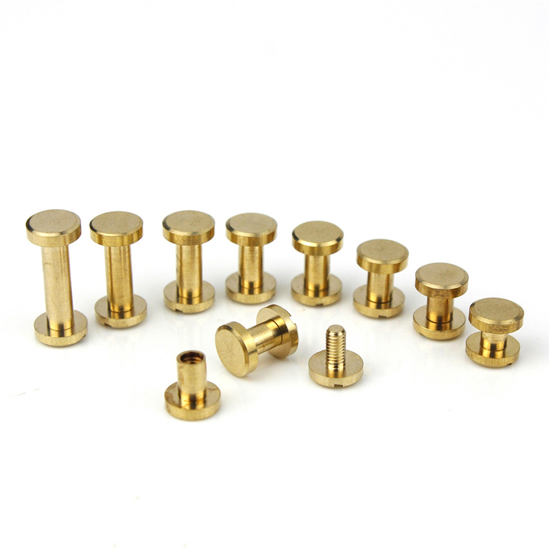 10 セットソリッドブラスシカゴネジバインディングネイルスタ - Body Jewelry Chicago のレビューと価格