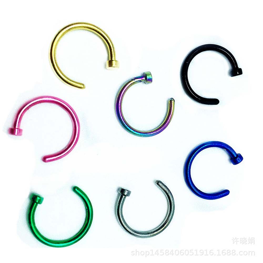 女性用薄型ステンレススチール製C型フープスタッドピアス、ボデ - Body Jewelry And Earrings のレビューと価格