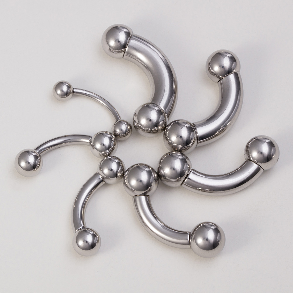 ステンレス鋼の眉毛または耳のイヤリング,ピアス,ジュエリー, - Eyebrow Curved Barbell のレビューと価格