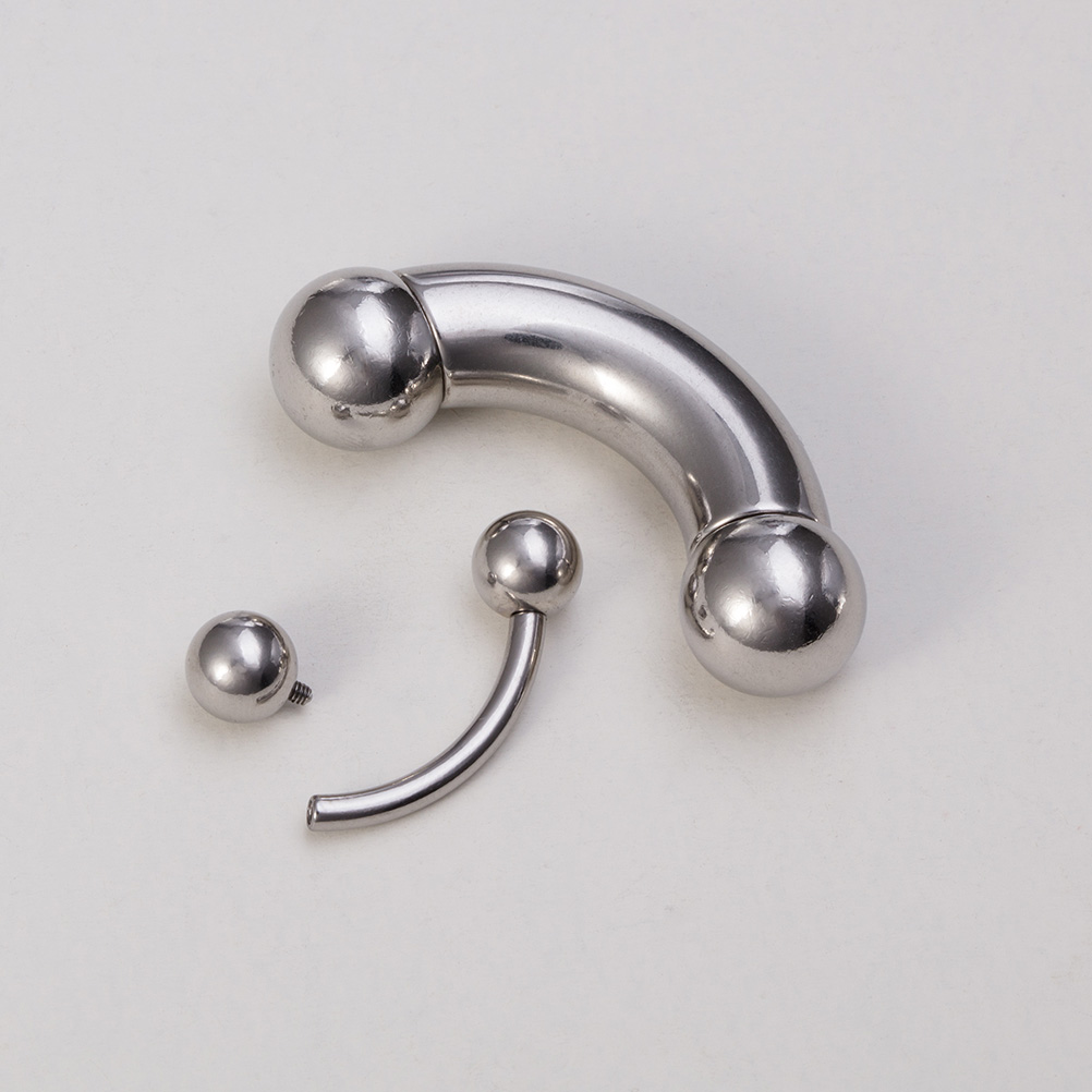 ステンレス鋼の眉毛または耳のイヤリング,ピアス,ジュエリー, - Eyebrow Curved Barbell のレビューと価格