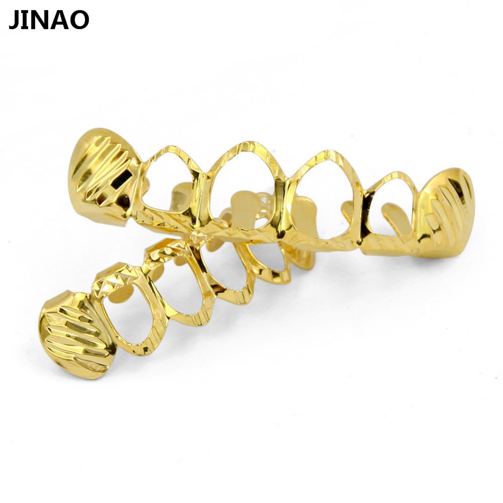 Jinao新フィットdカットgrillzセット純粋なゴールド - Body Jewelry Lot のレビューと価格