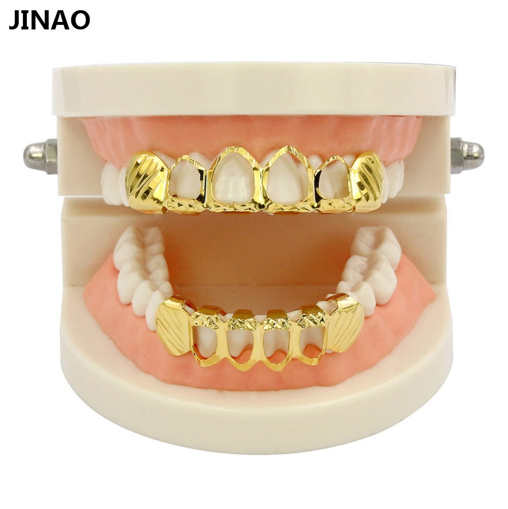 Jinao新フィットdカットgrillzセット純粋なゴールド - Body Jewelry Lot のレビューと価格