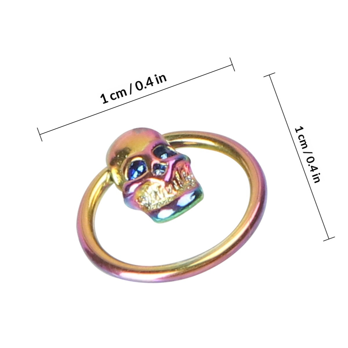 1個入り スカル ノーズリング 低アレルギー性 ステンレス製 - Body Jewelry Ideas のレビューと価格
