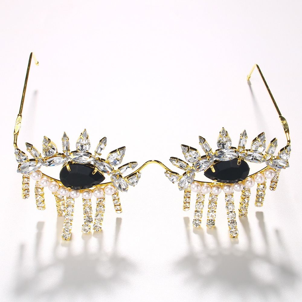 Stonefans-女性用タッセルグラスフレーム、デザイナー - Body Jewelry Online のレビューと価格
