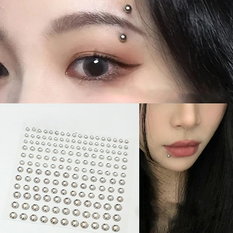 ダイヤモンドステッカー偽鼻ピアス自己粘着ラインストーン非ピア - Body Jewelry Nose のレビューと価格