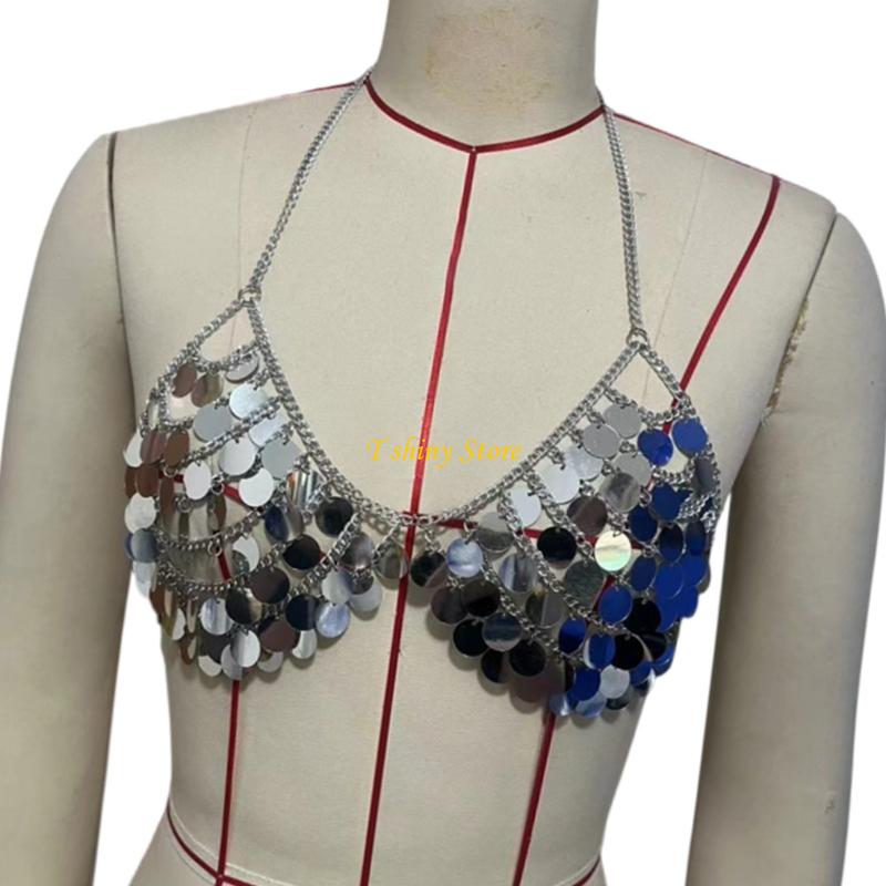 n58fお祝いのスパンコールベストトップペアとダンスの練習や - Body Jewelry Vest のレビューと価格