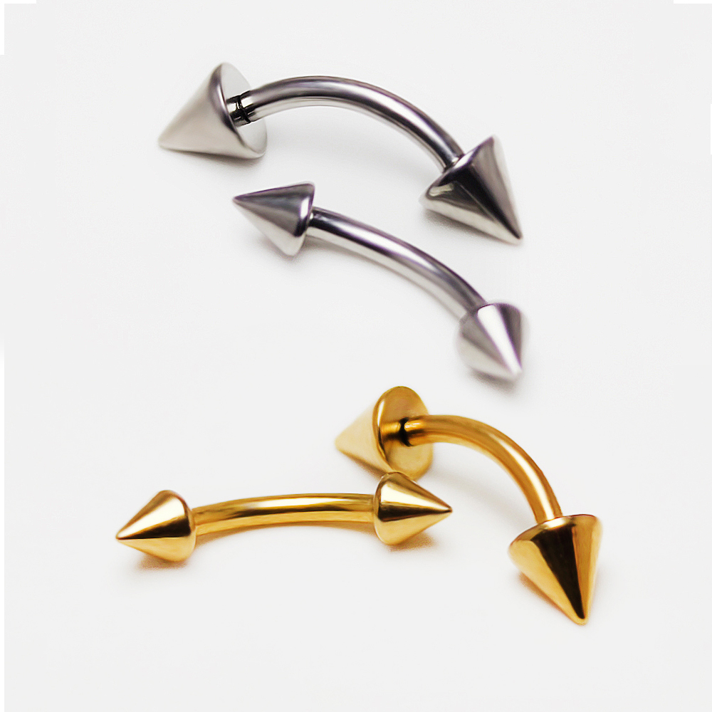F136 チタンピアス 3-5mm オパール カーブバーベル - Eyebrow Curved Barbell のレビューと価格