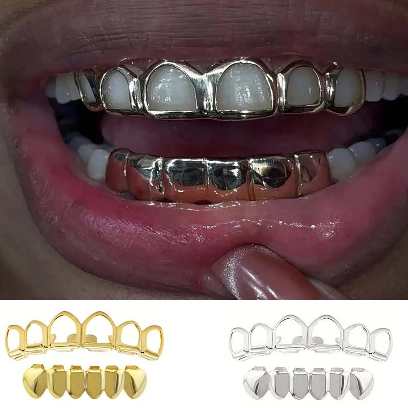 ファッショナブルな6歯のくり抜き/滑らかな下歯用ヒップホップ - Body Jewelry Lot のレビューと価格