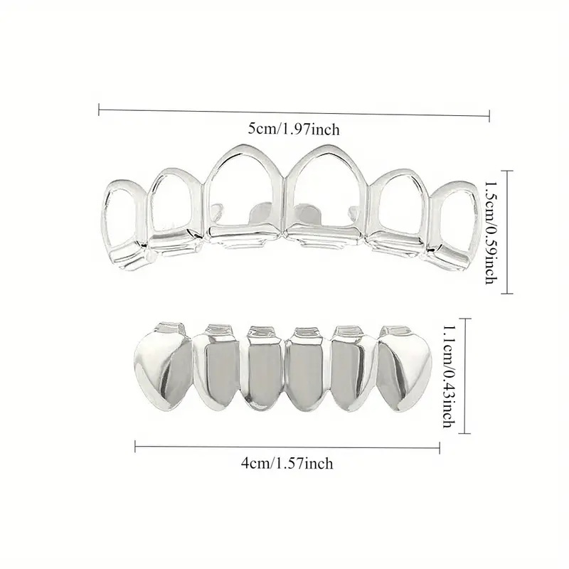 ファッショナブルな6歯のくり抜き/滑らかな下歯用ヒップホップ - Body Jewelry Lot のレビューと価格