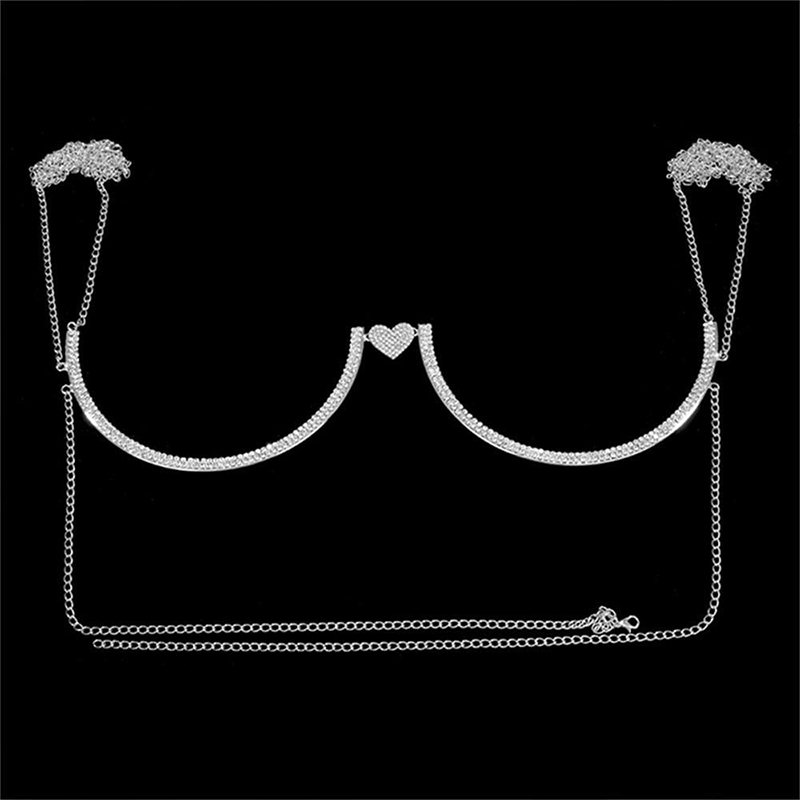 Stonefans ハートラインストーン胸ブラケットボディジ - Body Jewelry Online のレビューと価格